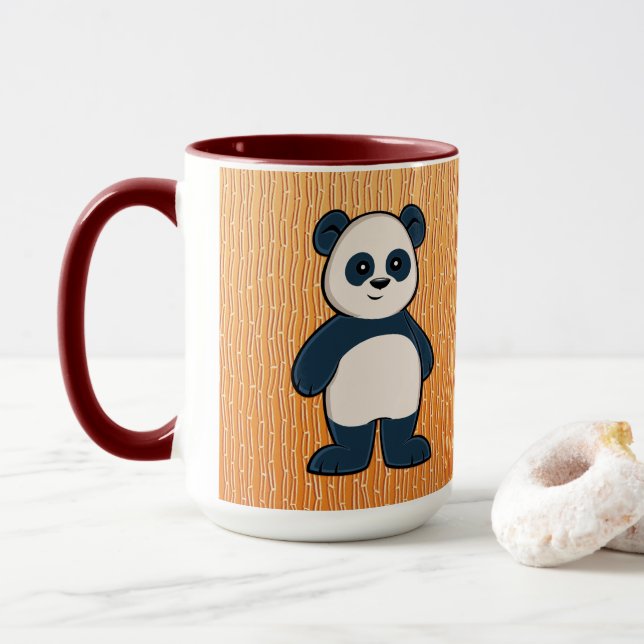 Taza Personalizado dulce Panda con Bamboo Mug (Con donut)