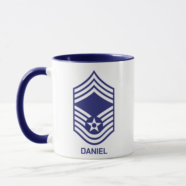 Taza Personalizado E-9 Jefe de Policía Sargento Jefe de (Izquierda)