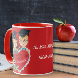 Taza Personalizado El día de San Valentín de profesor r