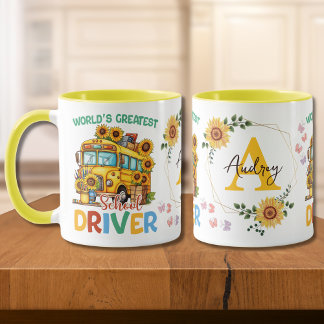 Taza Personalizado el mejor conductor de autobús escola