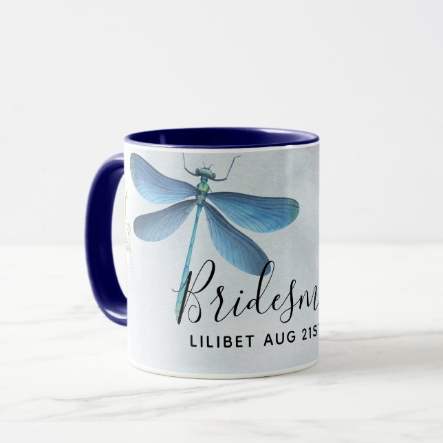 Taza Personalizado el partido de novias DragonFly BRIDE (Anverso izquierdo)