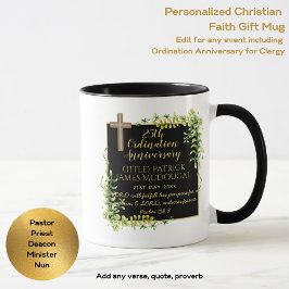 Taza Personalizado el regalo de sacerdotes 25° aniversa