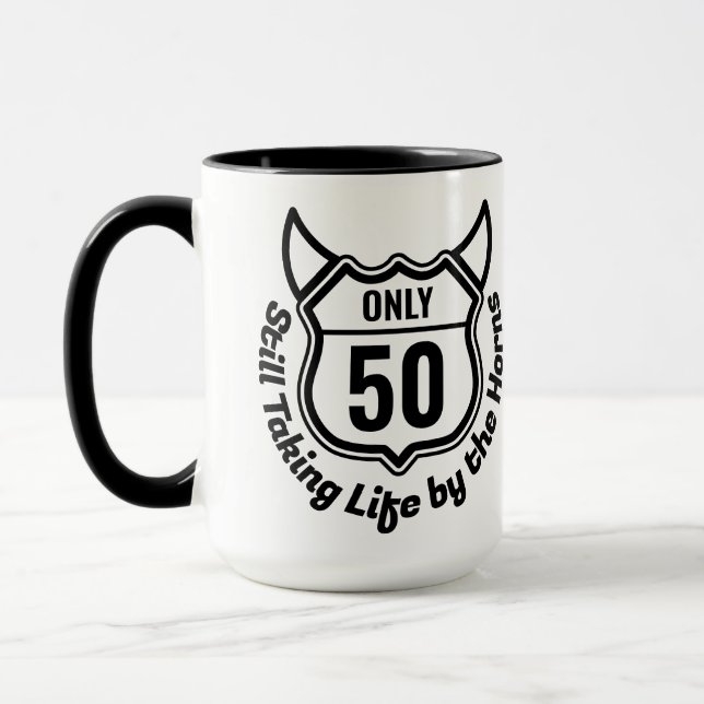 Taza Personalizado empantanada hito cumpleaños Emblem (Izquierda)