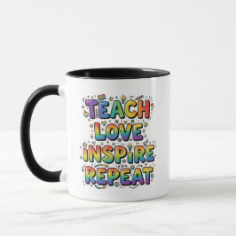 Taza Personalizado Enseña Ama Inspira Repite Profesor