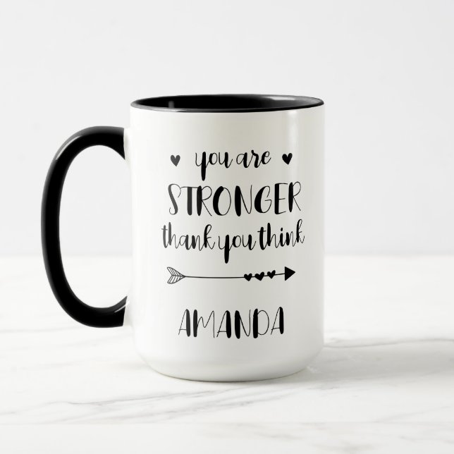 Taza Personalizado, Eres Más Fuerte De Lo Que Crees (Izquierda)