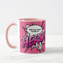 Taza Personalizado eres mi HERO Comic Book Pop Art