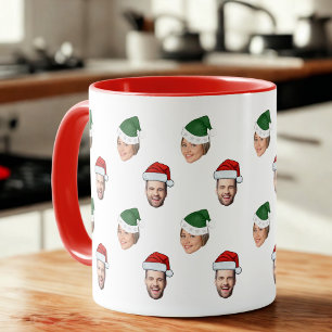 Taza Personalizado Face 2 Fotos Regalo de Navidades de 