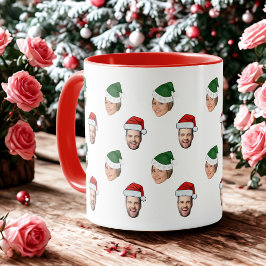 Taza Personalizado Face 2 Fotos Regalo de Navidades de