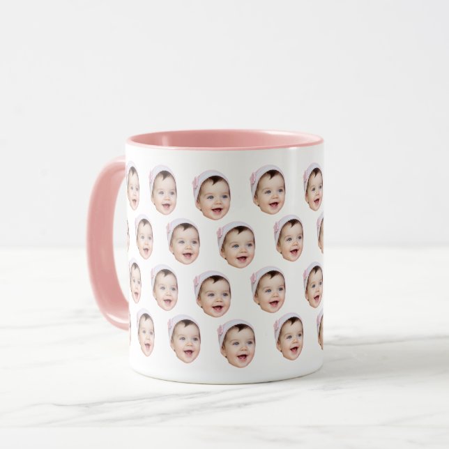 Taza Personalizado Face Mug, foto cara personalizada, b (Anverso izquierdo)
