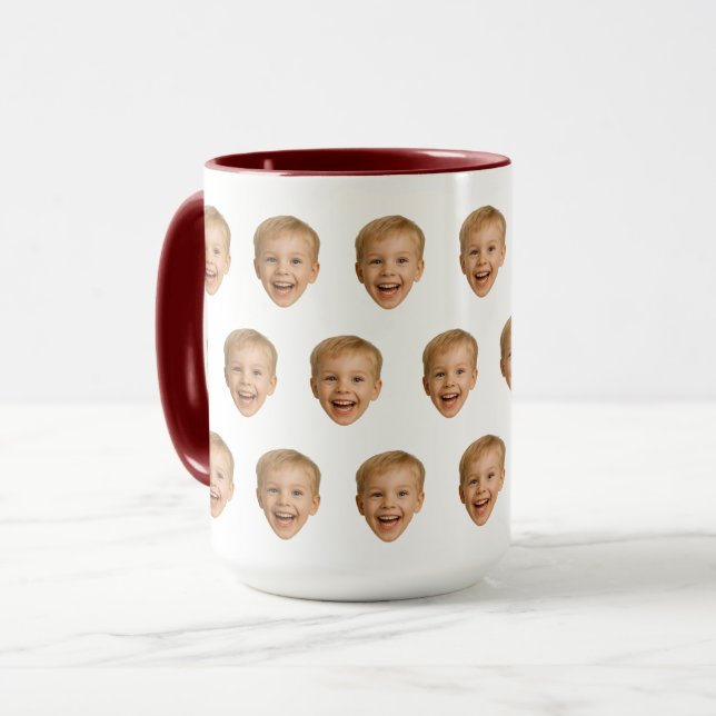 Taza Personalizado Face Mug, foto personalizada de cara (Anverso izquierdo)