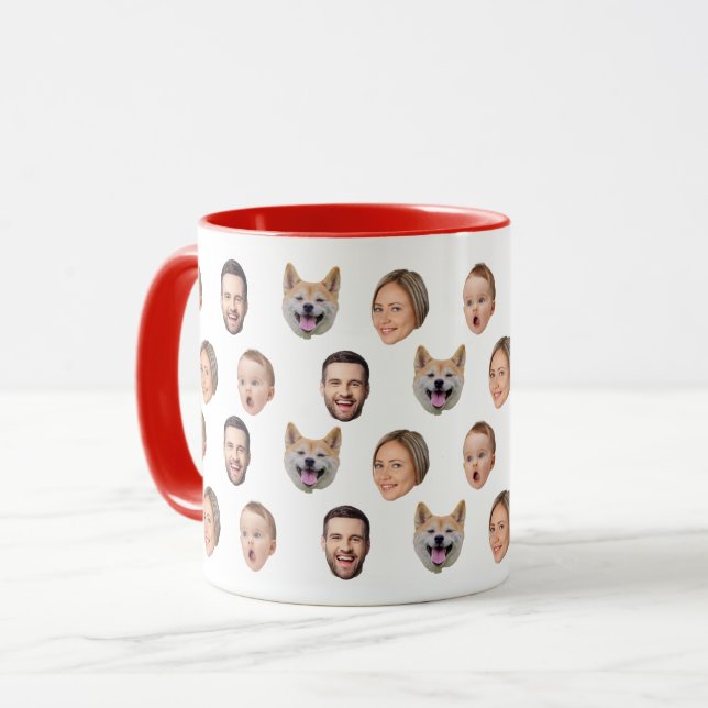 Taza Personalizado Face Photo Family Mug, 4 Fotos Mug (Anverso izquierdo)
