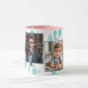 Taza Personalizado Familia Collage de fotos Splash Colo