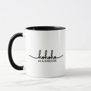 Taza Personalizado Fancy Chic Minimalista HO HO HO Fami
