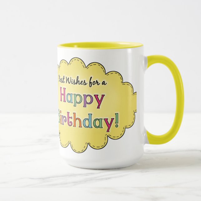 Taza Personalizado Feliz cumpleaños Mug (Derecha)
