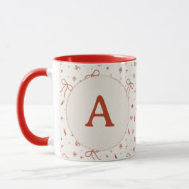 Taza Personalizado Fiesta inicial Coquette Feliz Navida