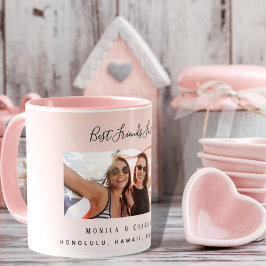 Taza Personalizado foto mejores amigos para siempre col