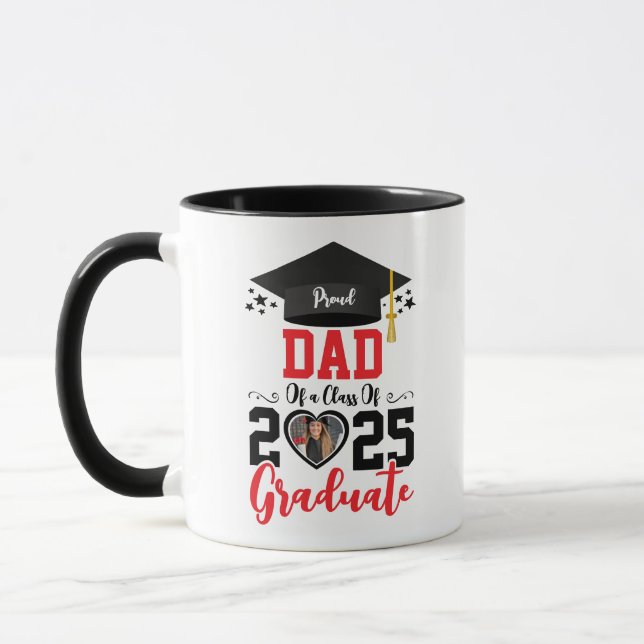 Taza Personalizado Foto Orgulloso Graduado Familia Rega (Izquierda)