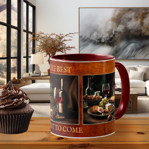 Taza Personalizado Foto Tema del vino divertido
