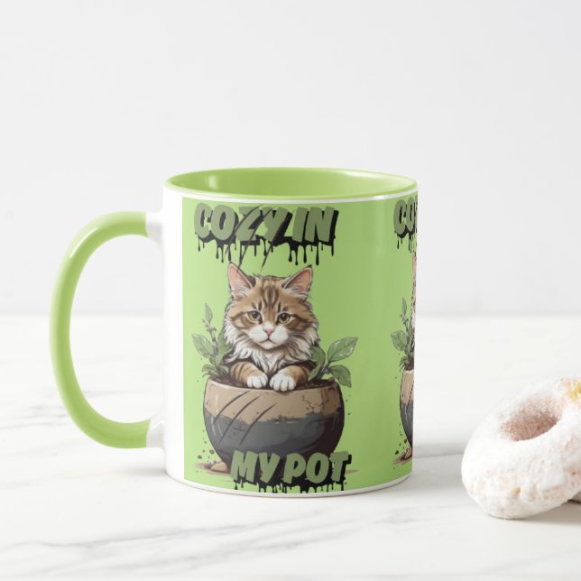 Taza Personalizado gatito suave Browns (Con donut)