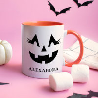 Personalizado Girly Jack O Lantern Calabaza Hallow
