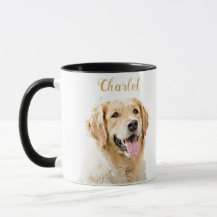 Taza Personalizado Golden Retriever Dog Personalizado D