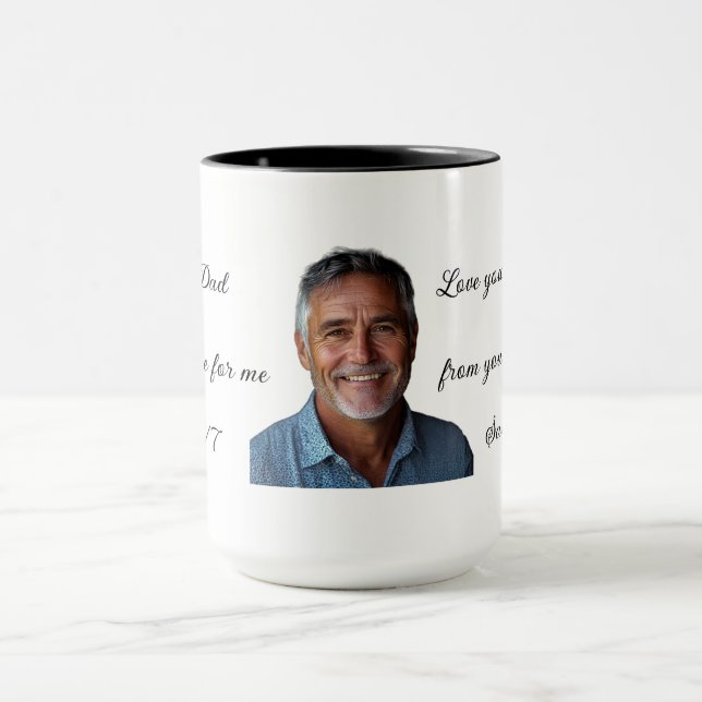 Taza Personalizado Gracias Papá Mug - Regalo Personaliz (Centro)