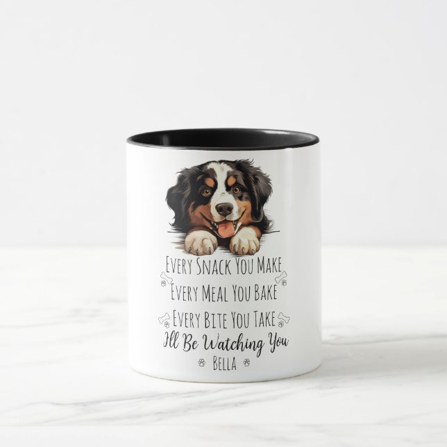 Taza Personalizado gracioso de Perro Montaña Cute Berne (Centro)