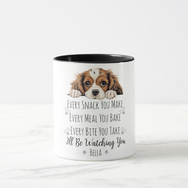 Taza Personalizado gracioso del perro del rey Carlos Sp (Centro)