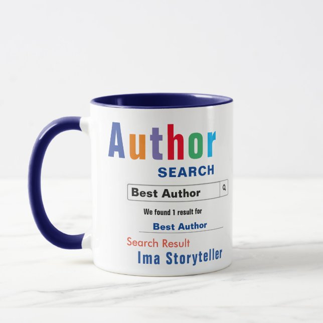 Taza Personalizado gracioso mejor autor Mug (Izquierda)
