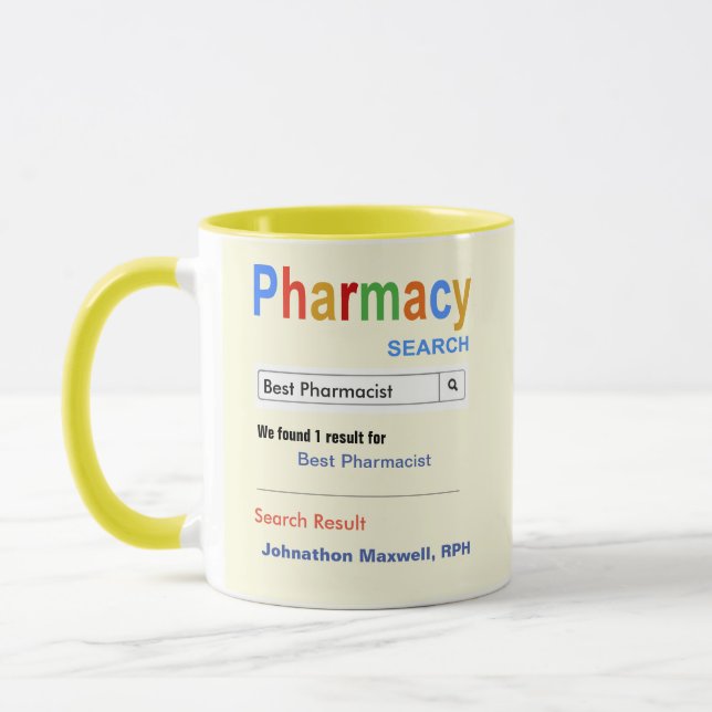 Taza Personalizado gracioso Mejor Regalo Farmacéutico M (Izquierda)