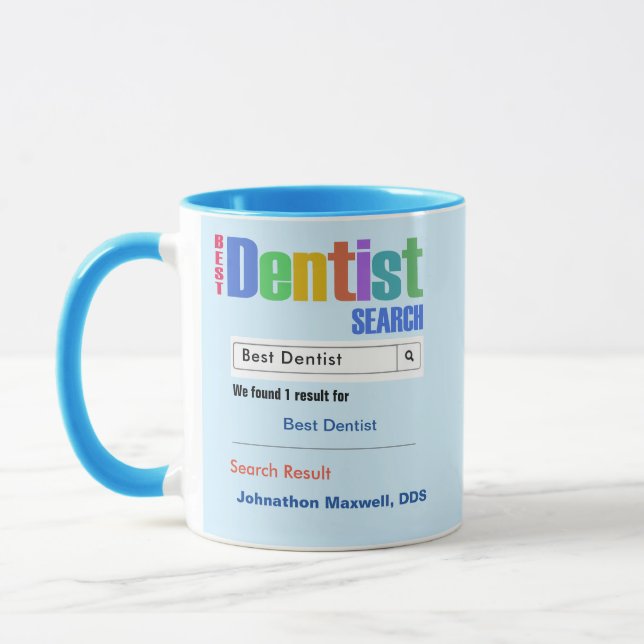 Taza Personalizado gracioso mejor regalo para dentistas (Izquierda)