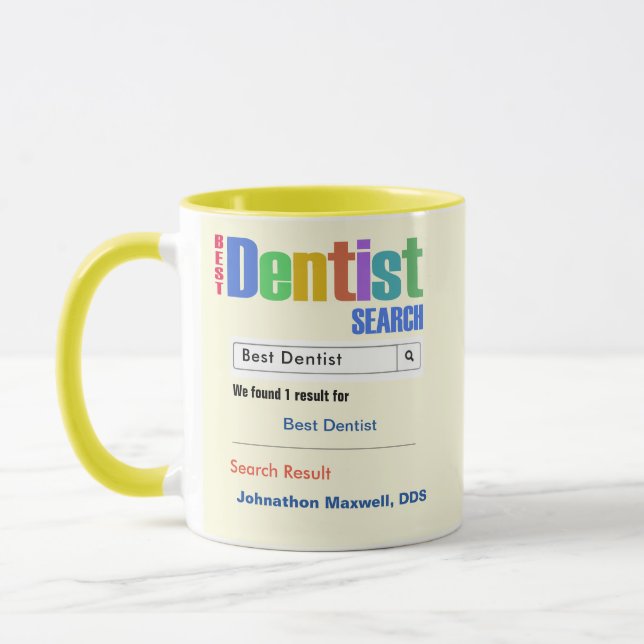 Taza Personalizado gracioso mejor regalo para dentistas (Izquierda)