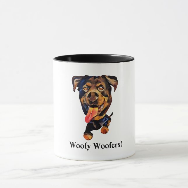 Taza Personalizado gracioso Rottweiler Dog Mug (Centro)