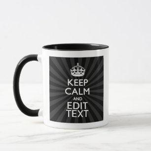 Taza Personalizado GUARDE la CALMA su resplandor solar