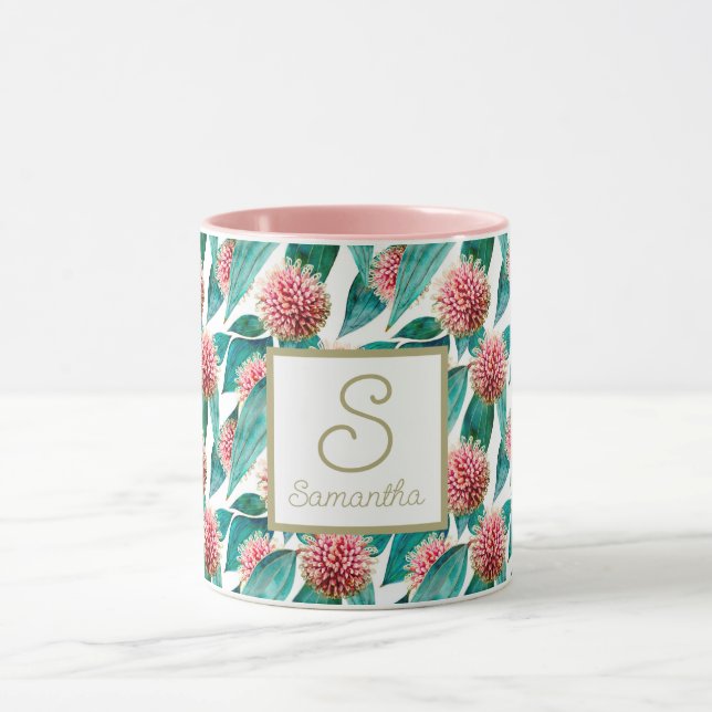 Taza Personalizado Hakea Laurina Pincushion Blooms Mug (Centro)
