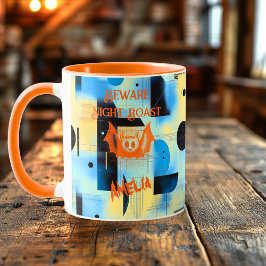 Taza Personalizado Halloween - Bat Night Roast Neon Nar