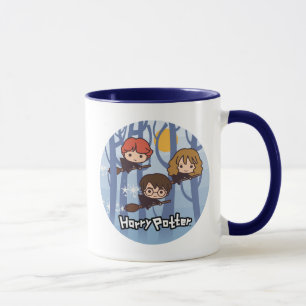 Taza Personalizado Harry, Ron Y Hermione Volando En Bos