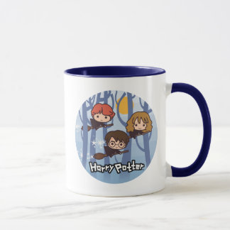 Taza Personalizado Harry, Ron Y Hermione Volando En Bos