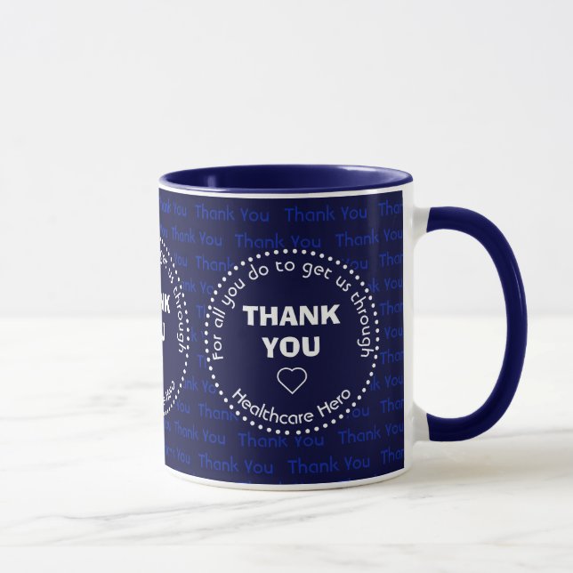 Taza Personalizado Héroe de la Salud GRACIAS Mug (Derecha)