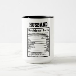 Taza Personalizado Husband Nutrition Facts Mug