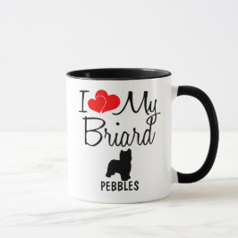 Taza Personalizado I Love My Briard Mug