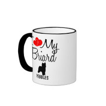 Personalizado I Love My Briard Mug