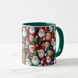 Taza Personalizado ilustracion Navidades Santa Tile Mug