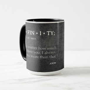 Taza Personalizado INFINIDAD Amar más definición de dic