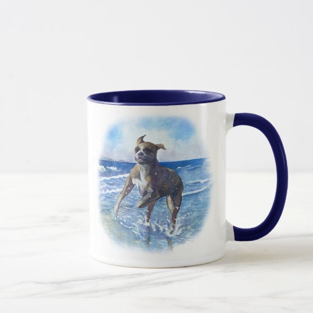 Taza Personalizado Inspirando Cita Watercolor Boxer Per (Derecha)