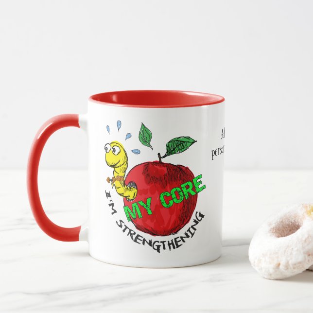 Taza Personalizado invasor de Apple (Con donut)