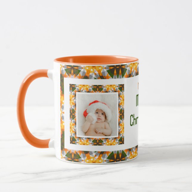 Taza Personalizado Jolly Autumn Fall Pattern Photo Tea (Izquierda)