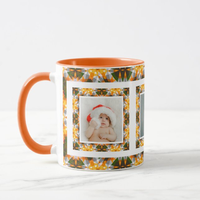 Taza Personalizado Jolly Autumn Fall Pattern Photo Tea (Izquierda)