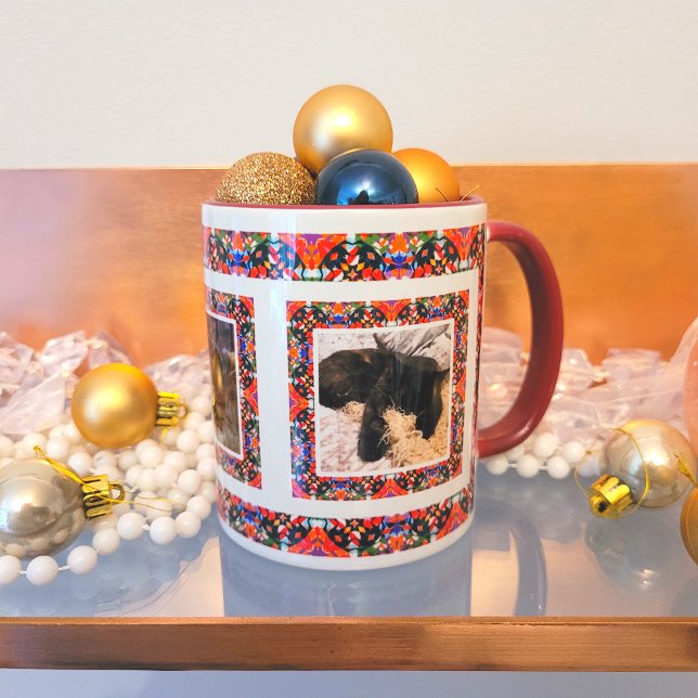 Taza Personalizado Jolly Navidades Patrón Foto Tea (Subido por el creador)