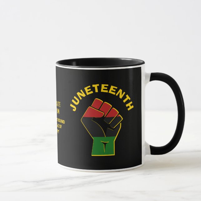Taza Personalizado JUNETEENTH celebra la libertad (Derecha)